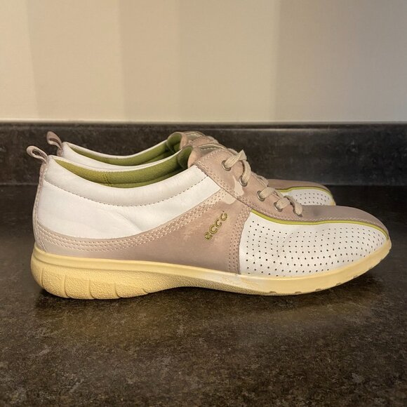 Ecco Leather Lace-Up Sport Sneakers - Size 37EU/US 6 - Picture 2 of 8